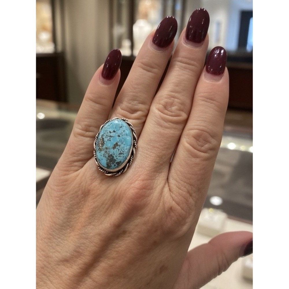 Turquoise and Sterling Silver Women's Ring